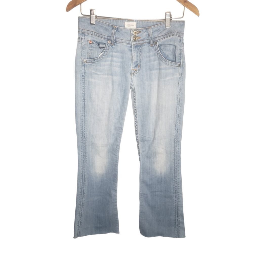 Hudson light wash boot cut blue jeans women size 25 y2k